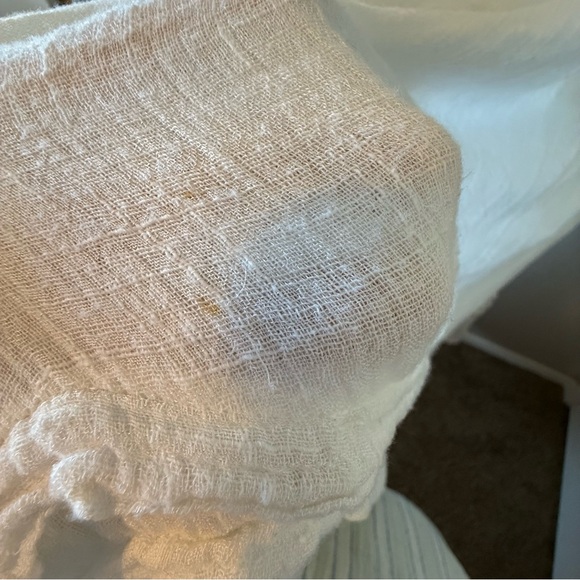 Free People FP One Dress Size S White Santorini Gauze Maxi Tiered Smocked - Picture 3 of 7